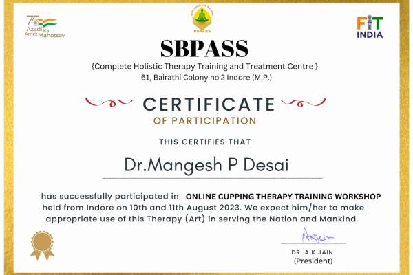 Dr. Mangesh Desai Awards